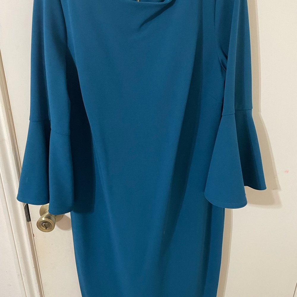 Calvin Klein Blue Long Sleeve Dress